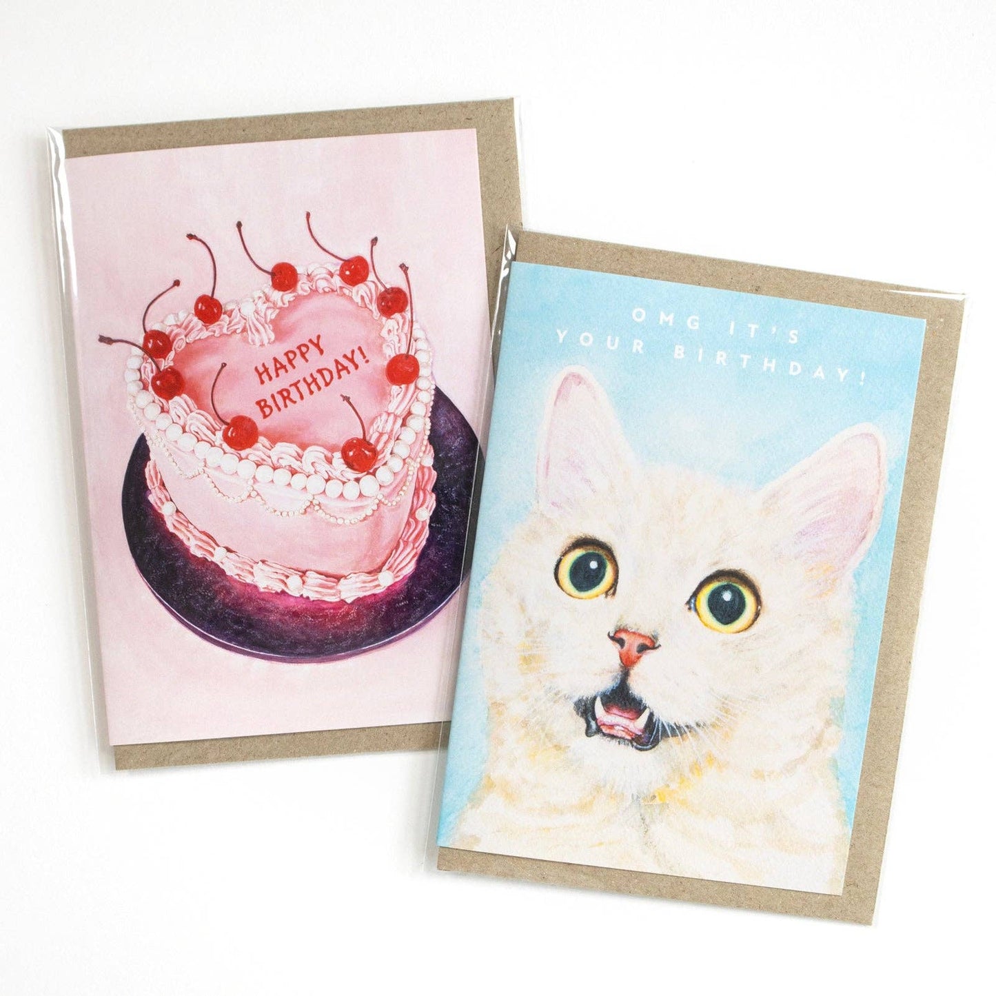 GREETING CARD : Julia Ockert - Pink Princess BDAY Cake - Greeting Card