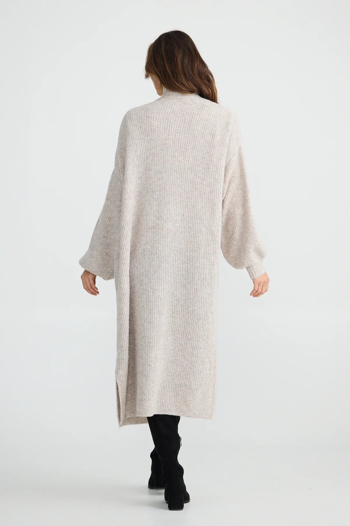 BRAVE+TRUE : Bentley Long Cardigan - Grey Marle
