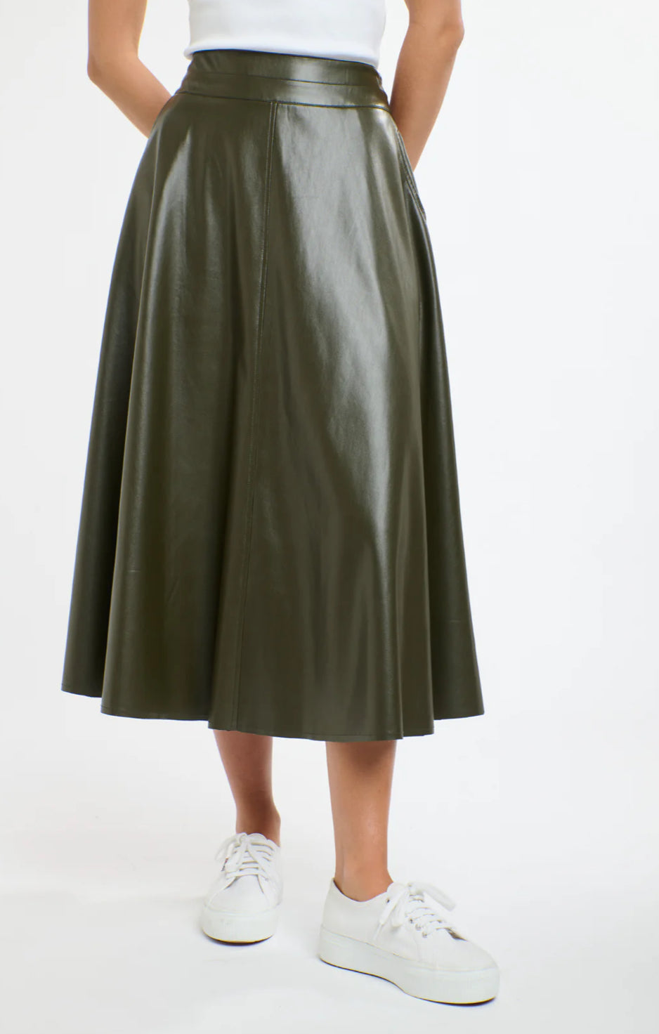 365 DAYS : Dakota PU Skirt - Khaki
