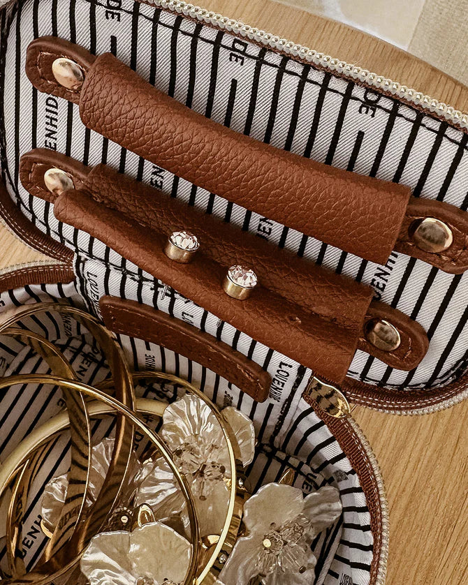 LOUENHIDE : Trudy Jewellery Box - Natural Tan