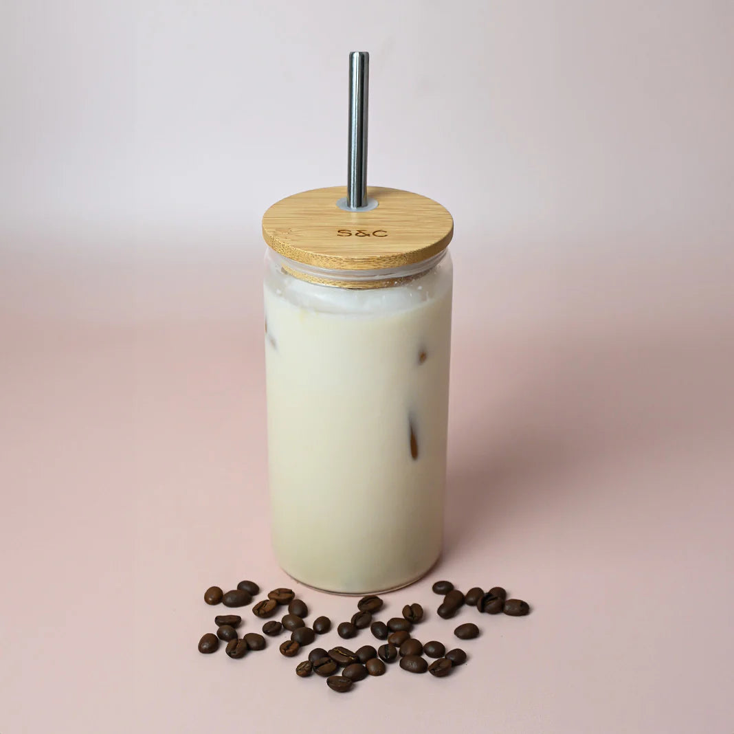 SAGE & COOPER : Carnaby 500ml Tumbler - Clear W/ Straw