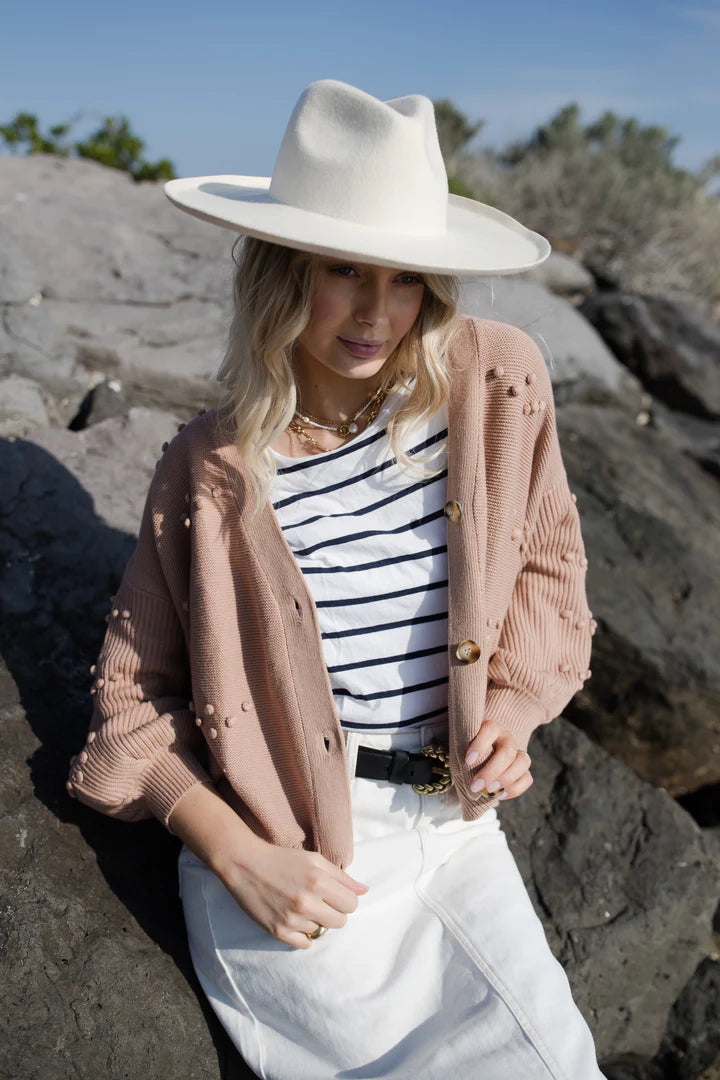 THRD LABEL : Bowie Bobble Knit - Sand