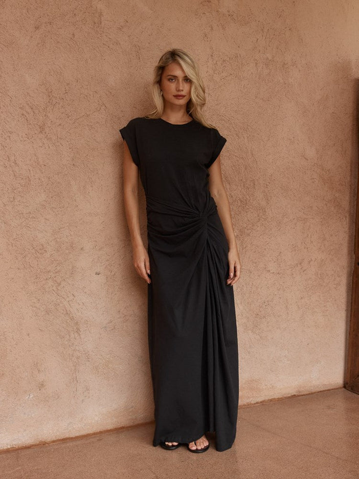 SASS - Joni Twist Cap Sleeve Dress - Black