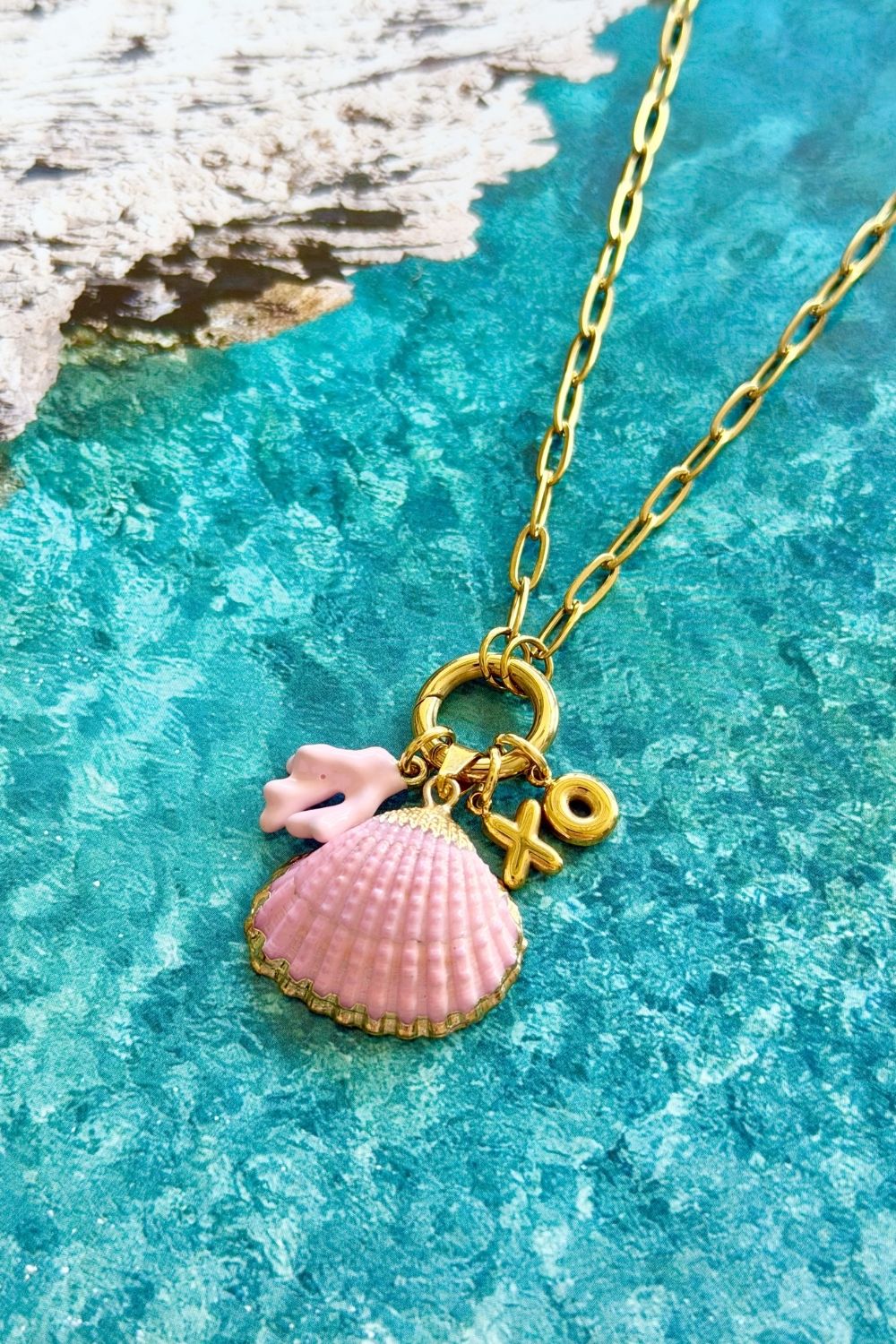 MOSK. MELBOURNE : Positano Pink Shell - Necklace