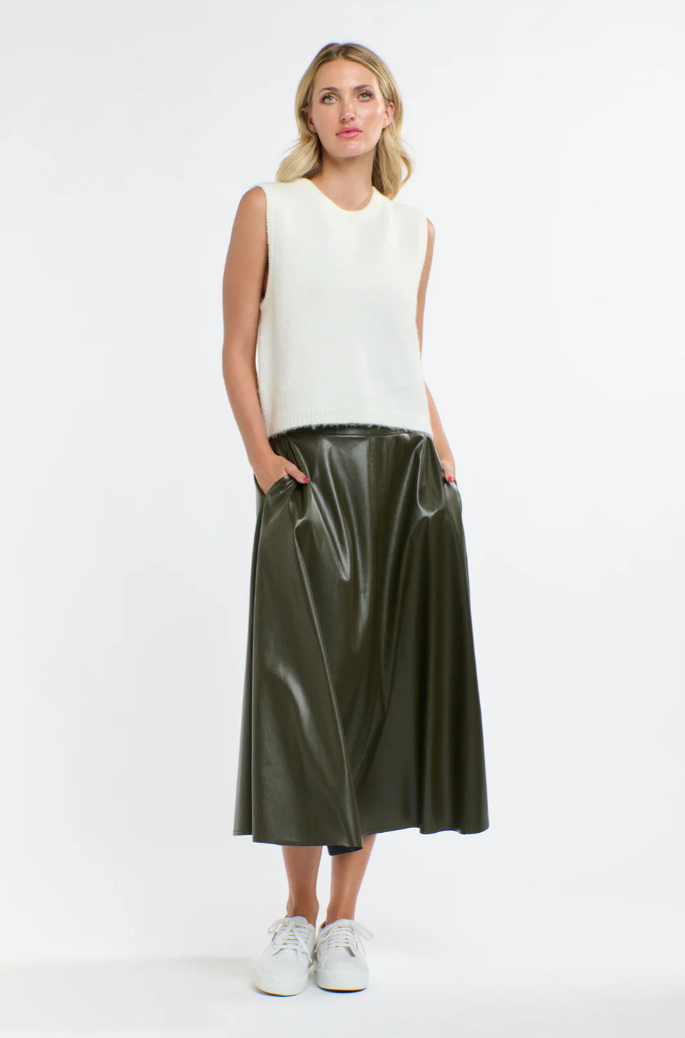 365 DAYS : Dakota PU Skirt - Khaki
