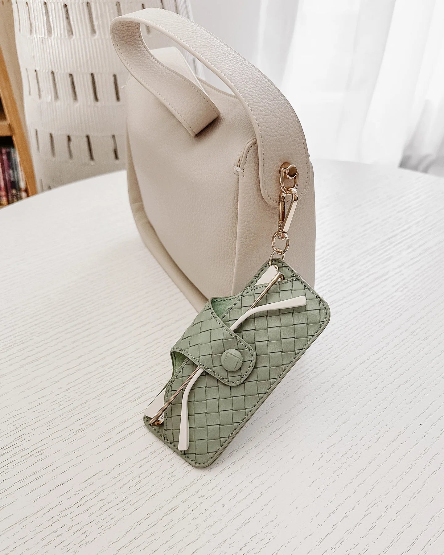 LOUENHIDE: Skittle Woven Sage Green - Sunglass Case