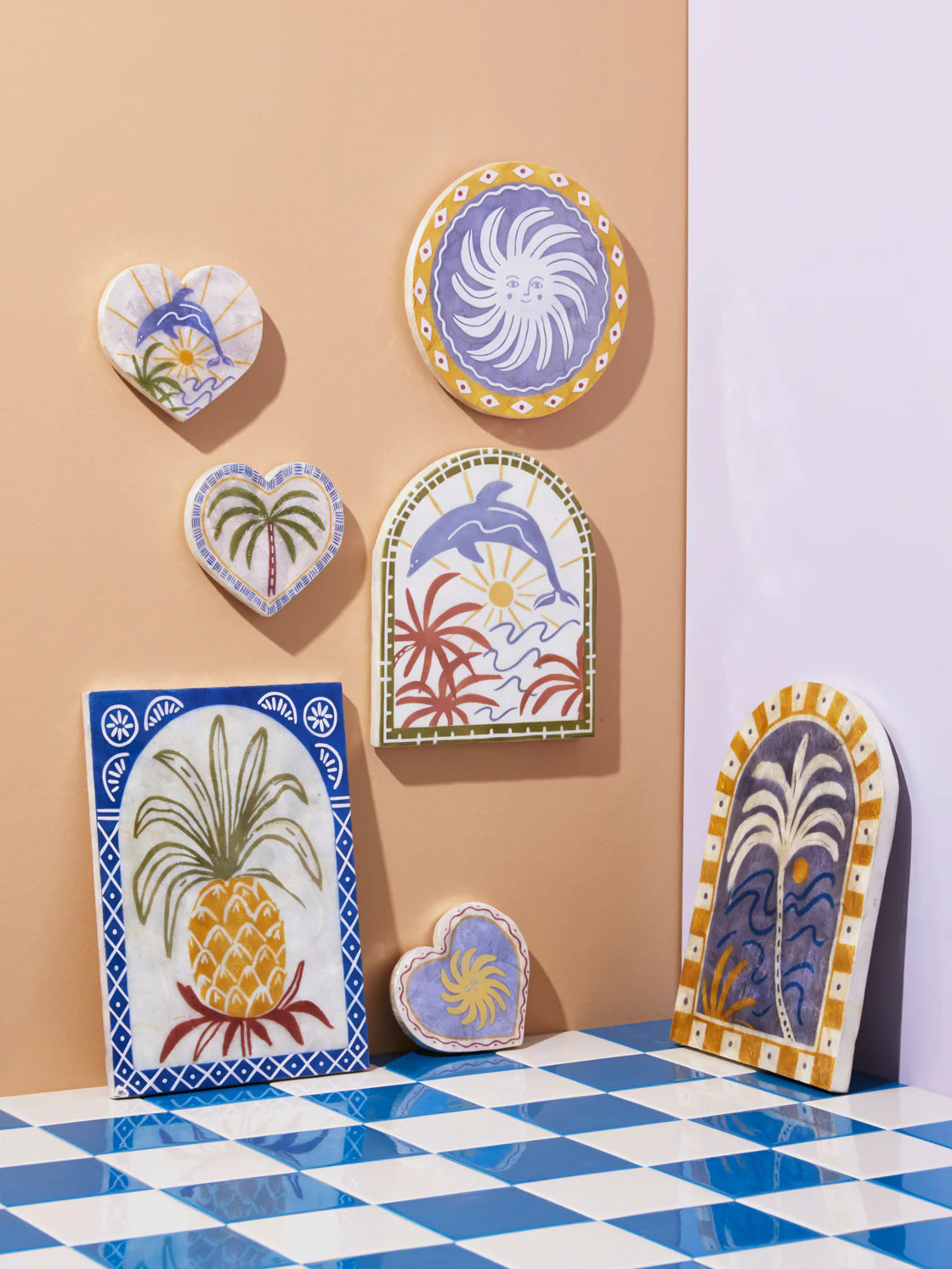 JONES & CO : Soleil Dolphin Heart - Wall Art