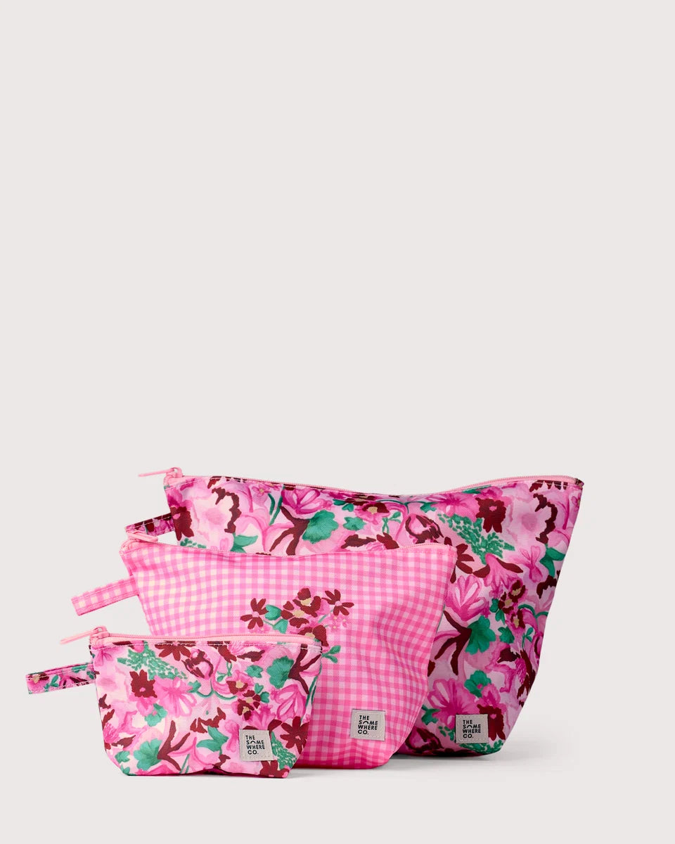 THE SOMEWHERE CO. - The Handy Trio Pouch Set - Sweet Pea
