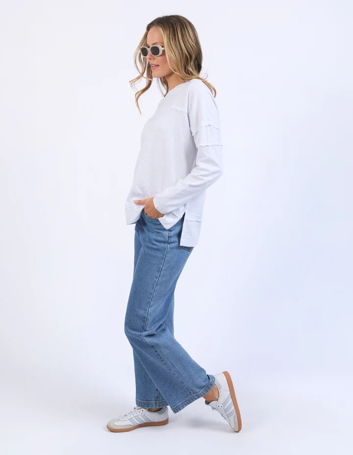 FOXWOOD: Jayne Throw On White- Top
