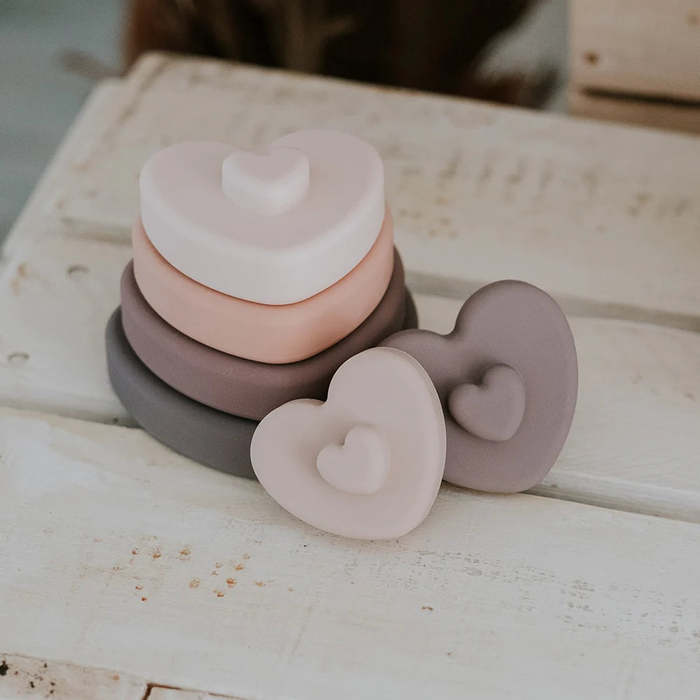 ANNABEL TRENDS: Kids Silicone - Heart Stackables