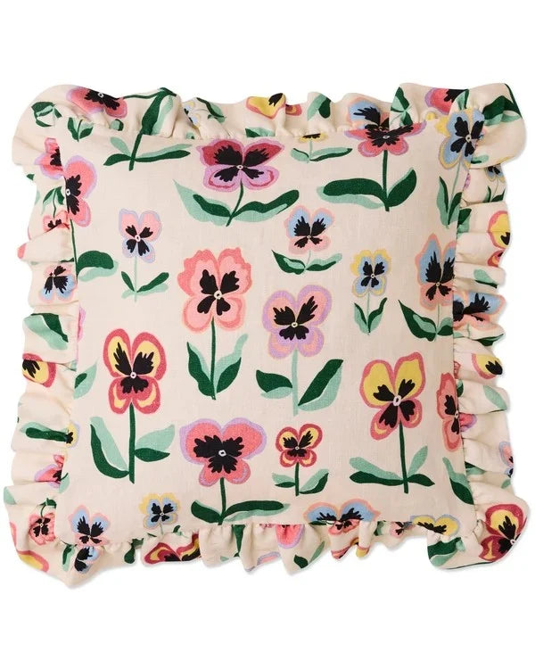 KIP & CO : Pretty Pansy Frill - Cushion