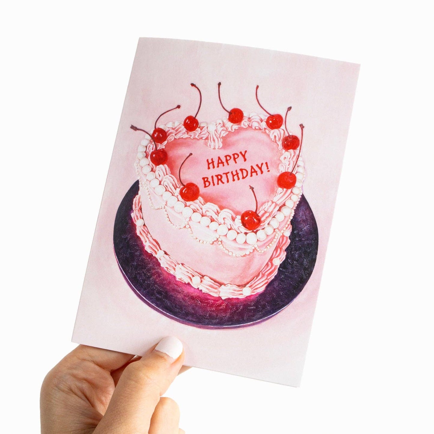 GREETING CARD : Julia Ockert - Pink Princess BDAY Cake - Greeting Card
