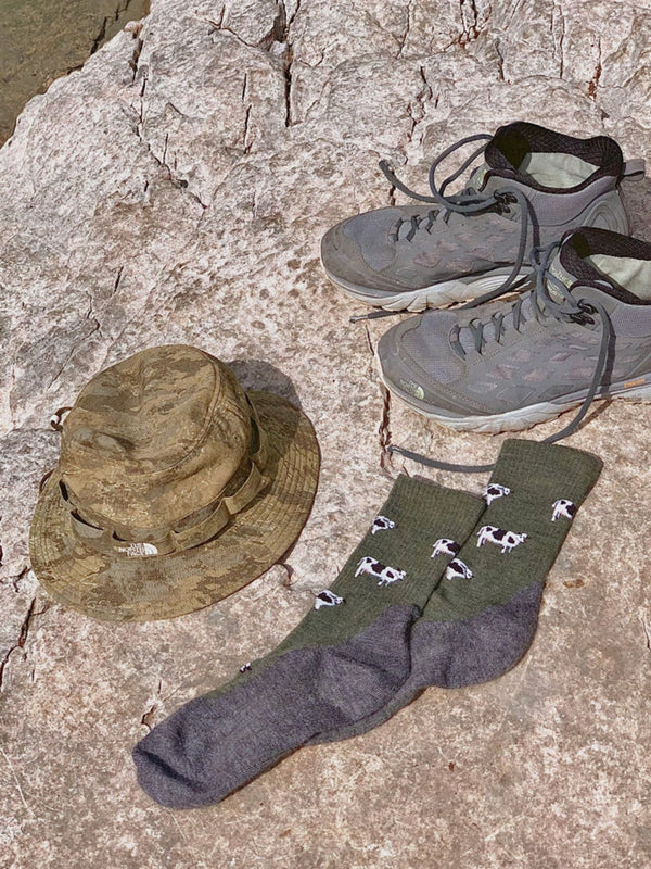 ALFREDO GONZALES : Merino Wool Cow Hiking - Socks