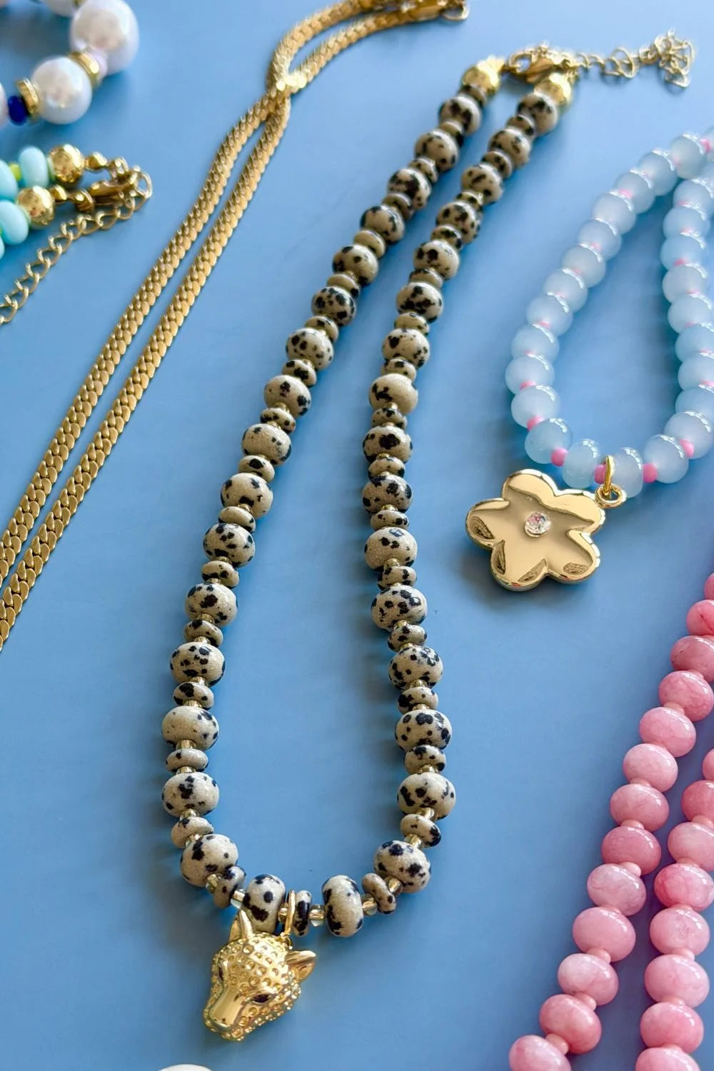 MOSK. MELBOURNE : Double Leopard Gem - Necklace