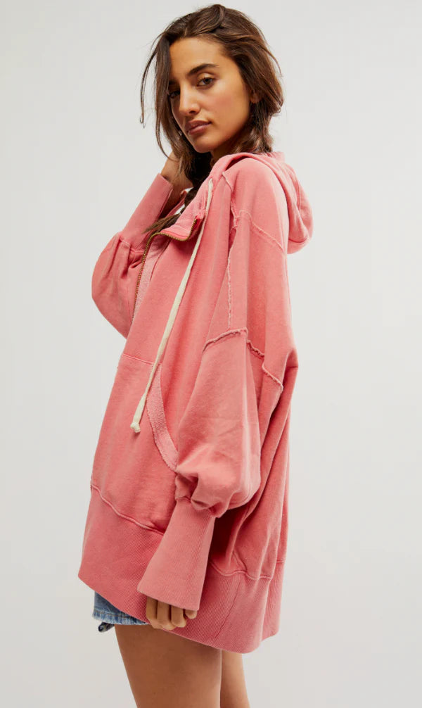 FREE PEOPLE : Camden Hoodie - Miami Beet