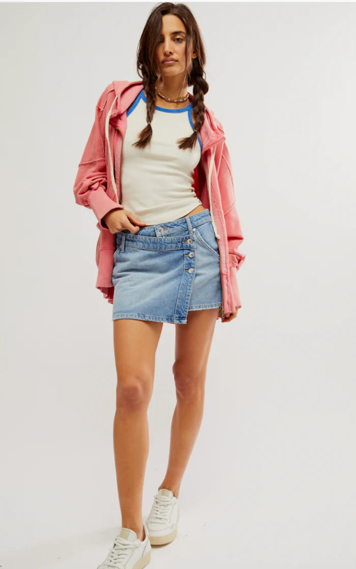 FREE PEOPLE : Camden Hoodie - Miami Beet