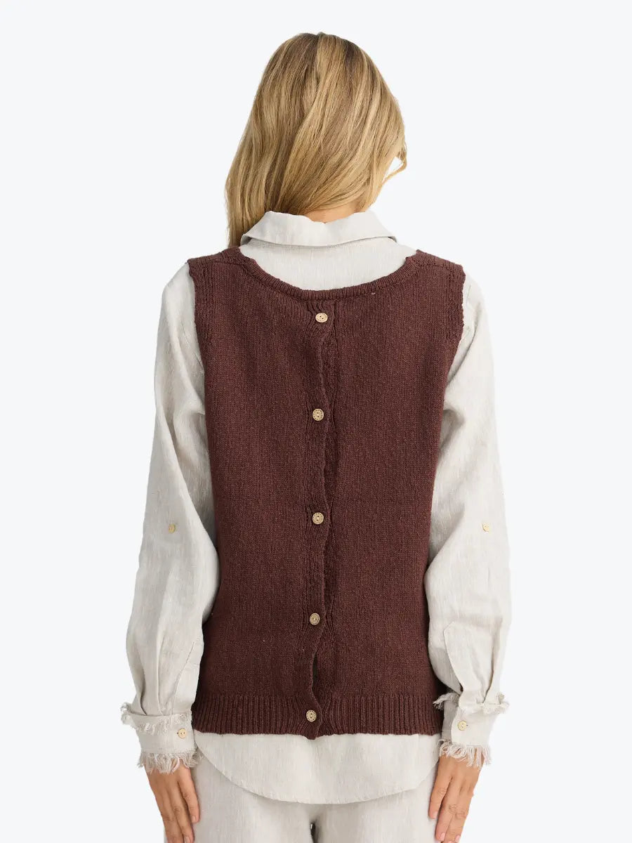 THE SHANTY CORPORATION : Tribeca Vest - Chocolate