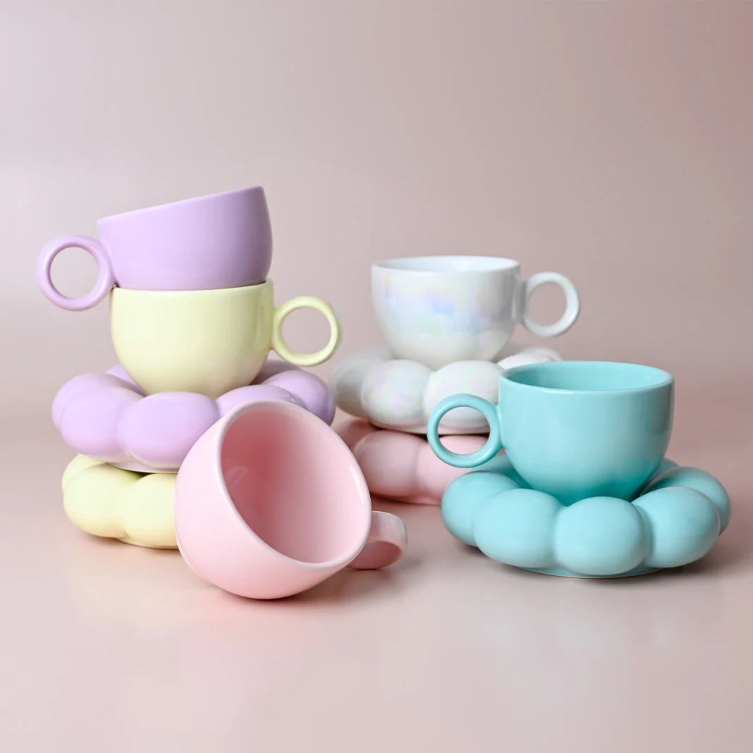 SAGE & COOPER : Lottie Mug & Saucer Set - Blue
