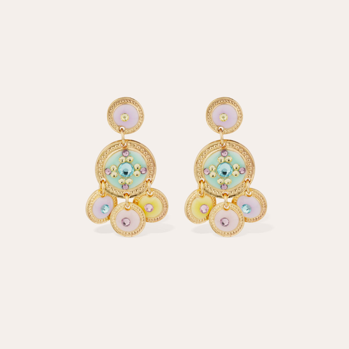 GAS BIJOUX : Sequin Two Rows - Earrings