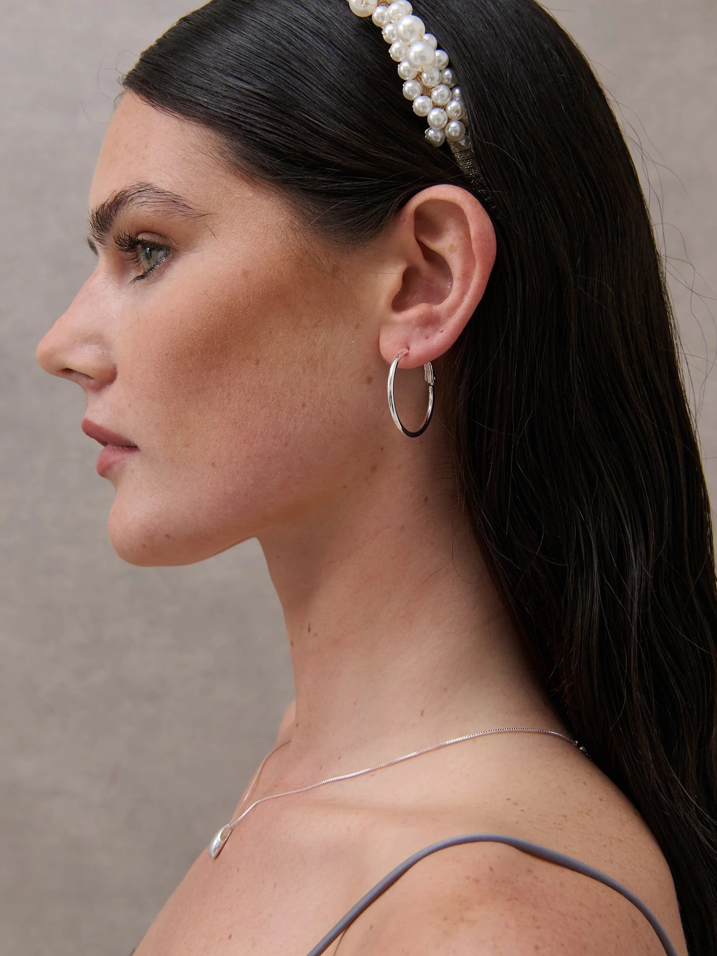 LUSTRE & SAGE: 30mm Classic Silver Hoop - Earrings