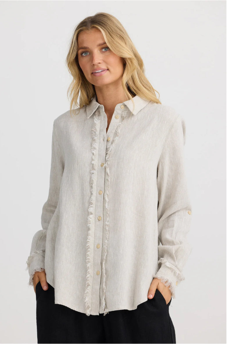 THE SHANTY CORPORATION : Cadiz Shirt - Natural Linen