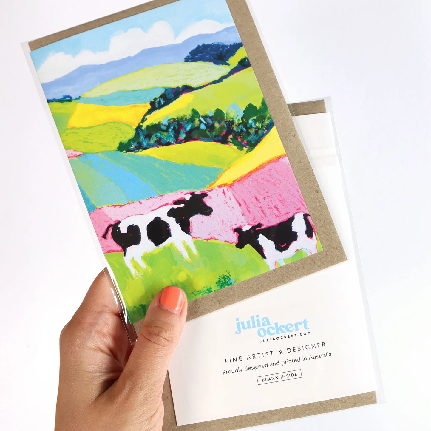 GREETING CARD : Julia Ockert - Moo Cows - Greeting Card