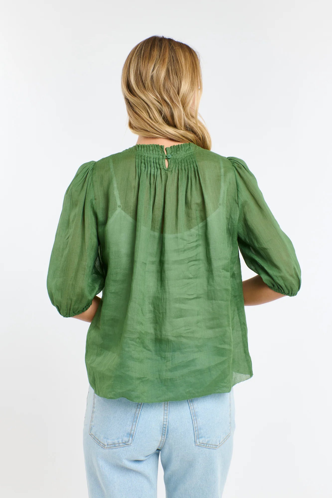 365 DAYS : Ariel Pintuck Top - Kelly Green