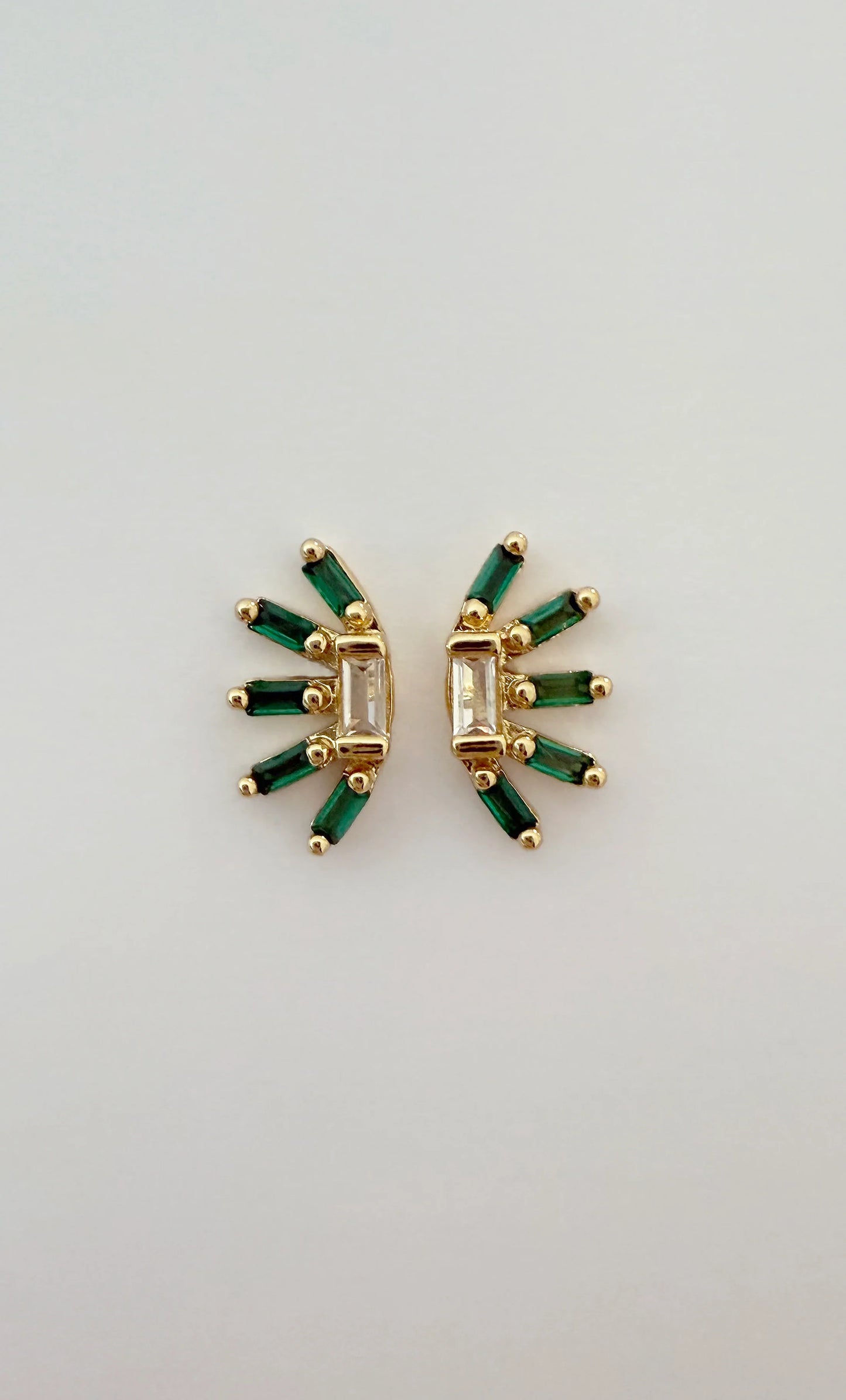 TUNIK : Crystal Fan Studs - Earrings