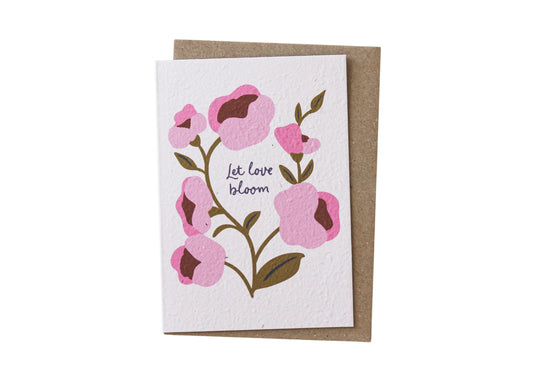 GREETING CARD : Let Love Bloom Mini Plantable Card - Greeting Card