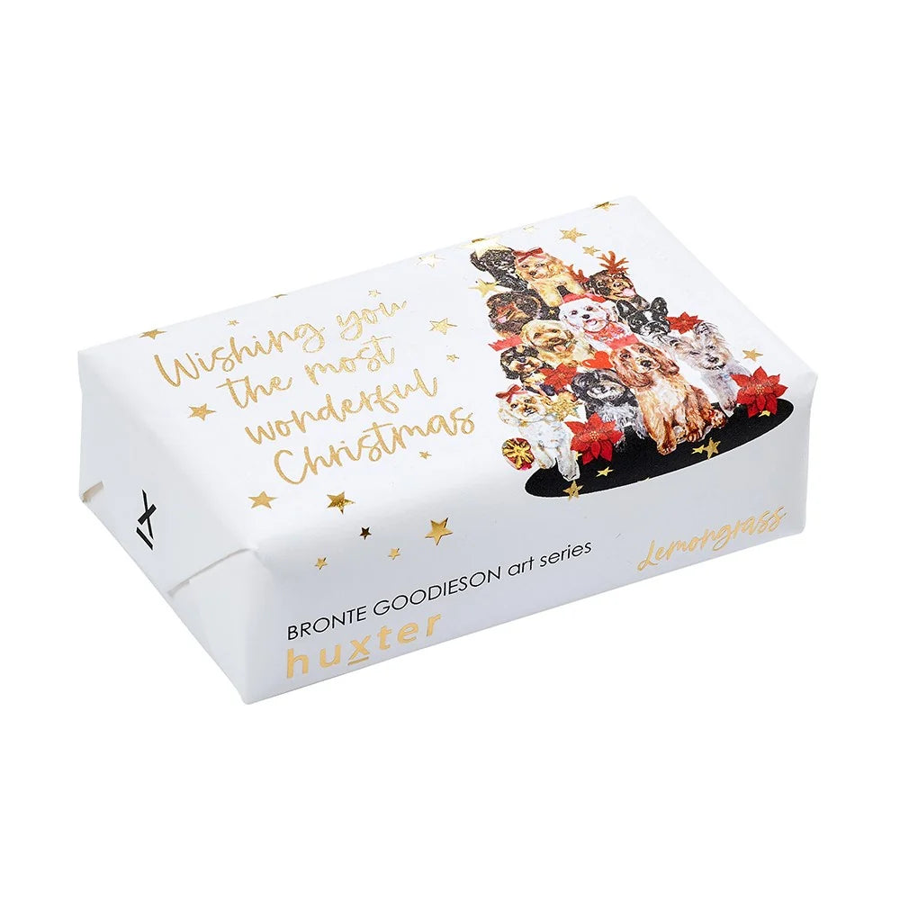 HUXTER : Dog Christmas Tree - Gold Foil Soap