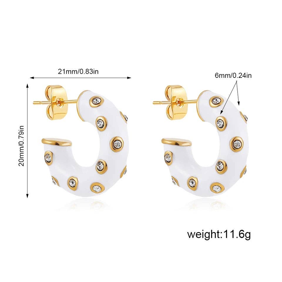 GREENWOOD DESIGNS: Black, Diamond Bling - Earrings