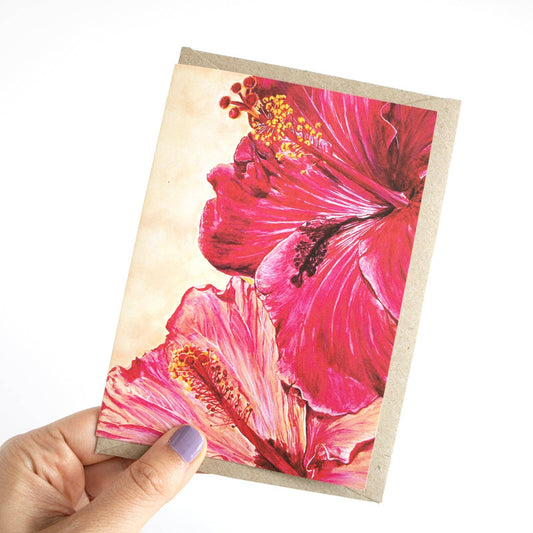 GREETING CARD : Julia Ockert - Hibiscus Flowers - Greeting Card