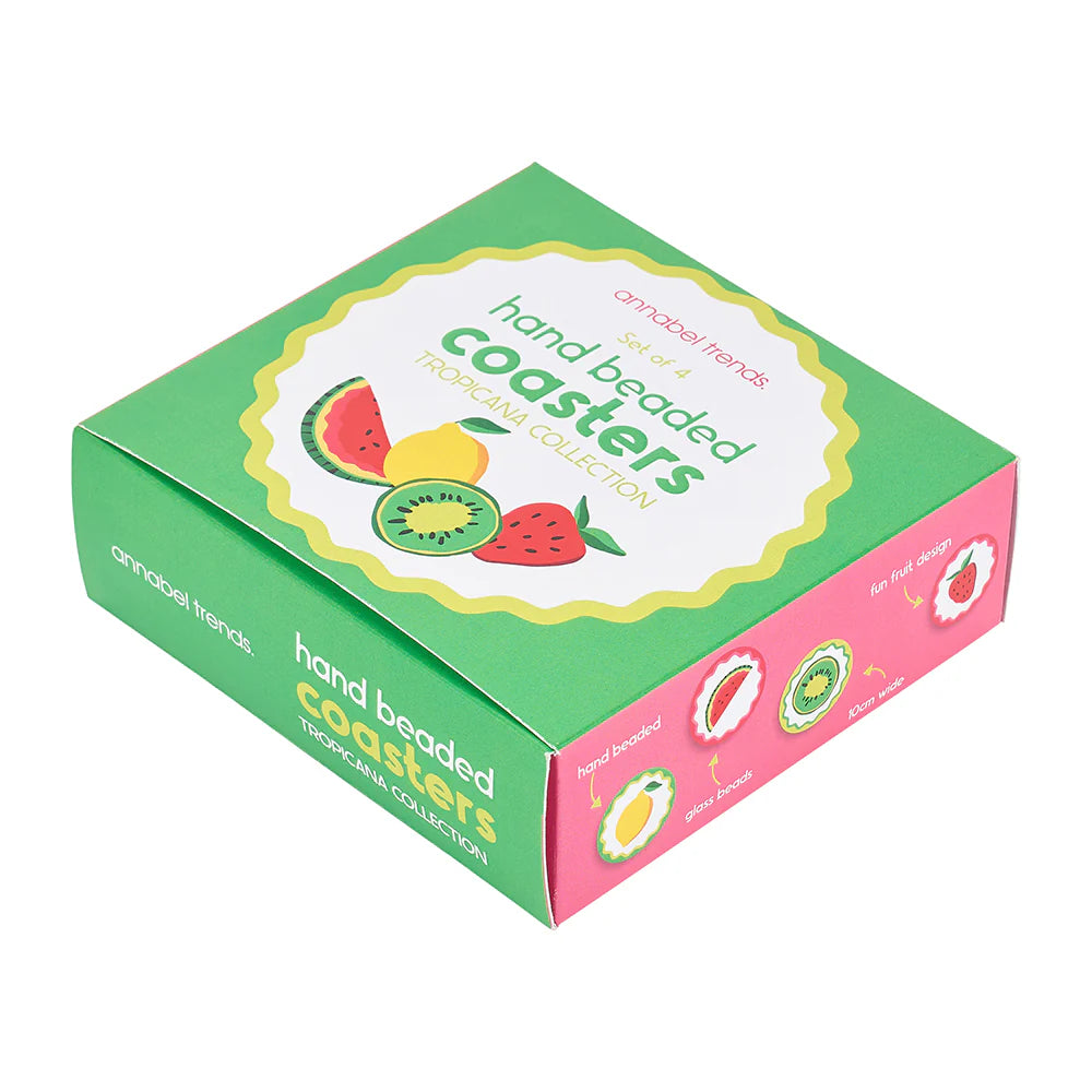 ANNABEL TRENDS: Hand Beaded Tropicana - Coasters