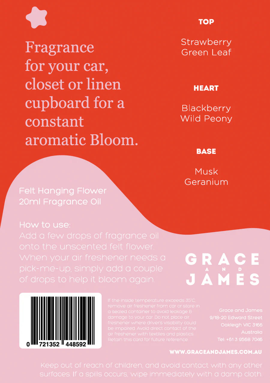 GRACE & JAMES: Bloom Collection - Wild Rose & Blackberry - Air Freshener