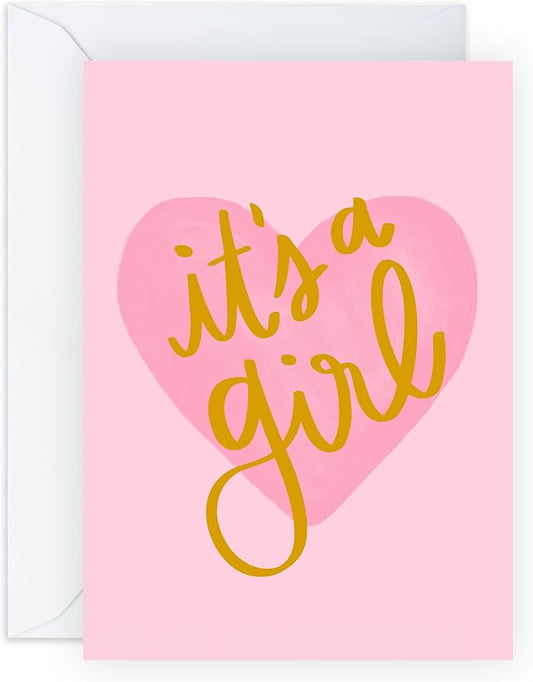 GREETING CARD : It's A Girl - Baby Card