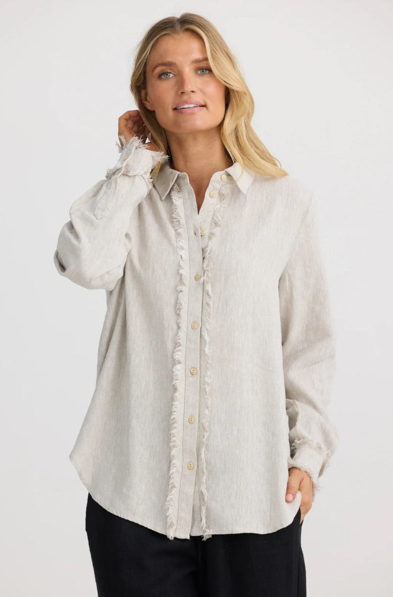 THE SHANTY CORPORATION : Cadiz Shirt - Natural Linen