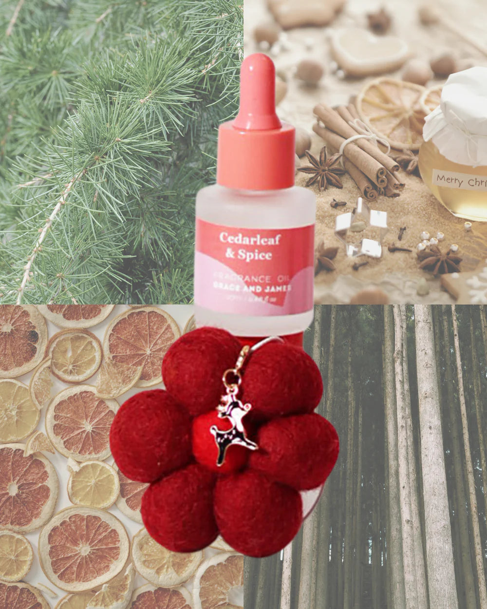 GRACE & JAMES: Bloom Christmas Collection - Cedarleaf & Spice Air - Air Freshener