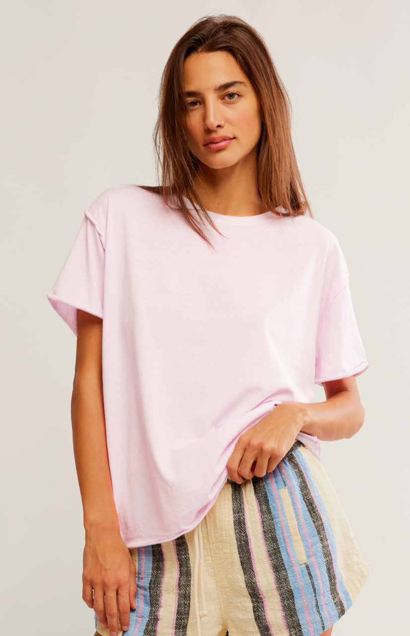 FREE PEOPLE : Nina Tee - Falling Petal Pink