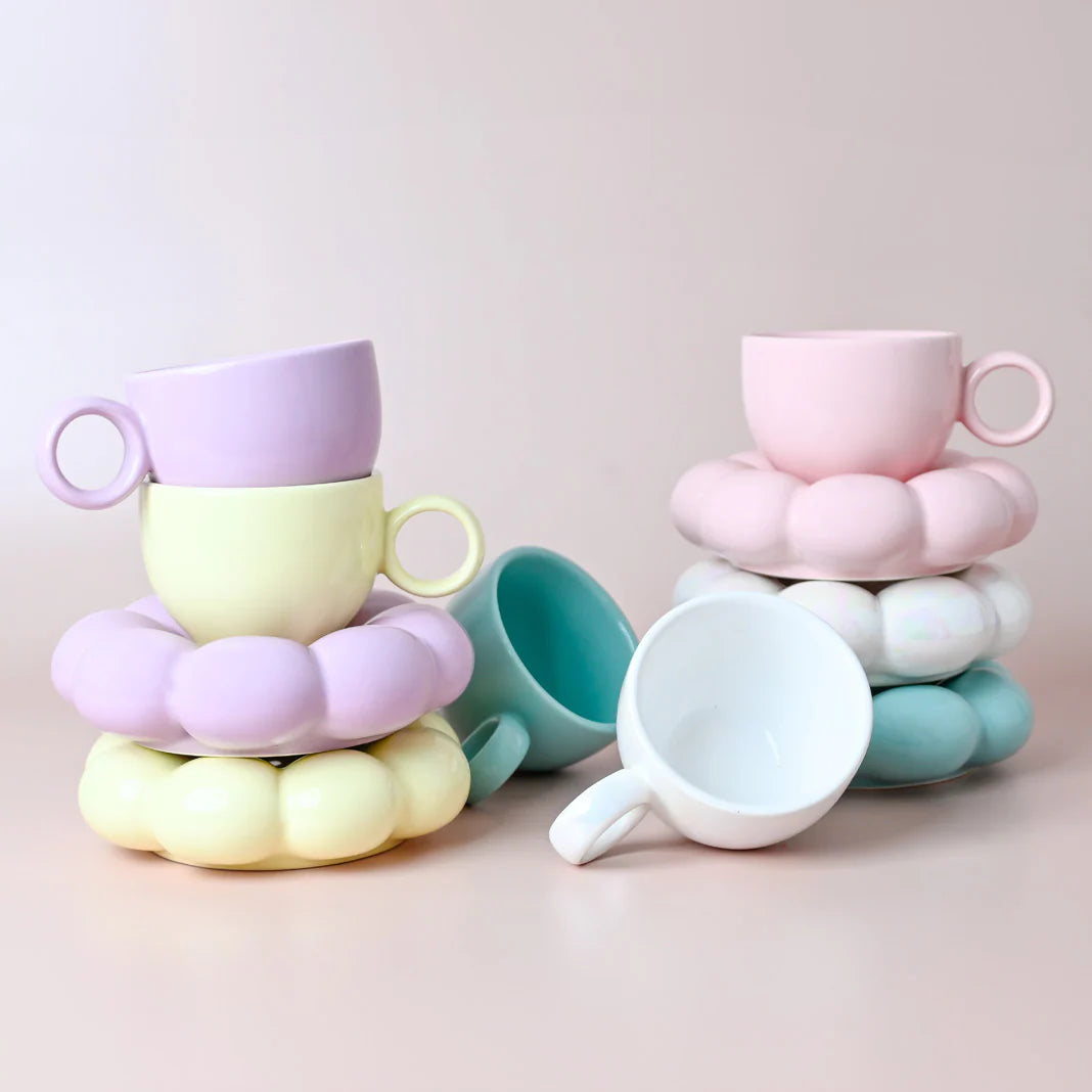 SAGE & COOPER : Lottie Mug & Saucer Set - Blue
