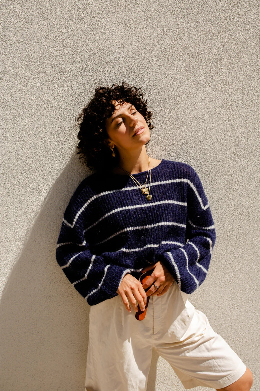 THRD LABEL : Ava Stripe Knit - Navy