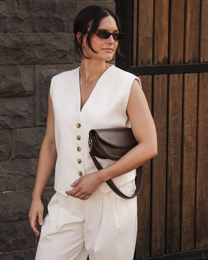 LOUENHIDE : Cindy Shoulder Bag - Chocolate