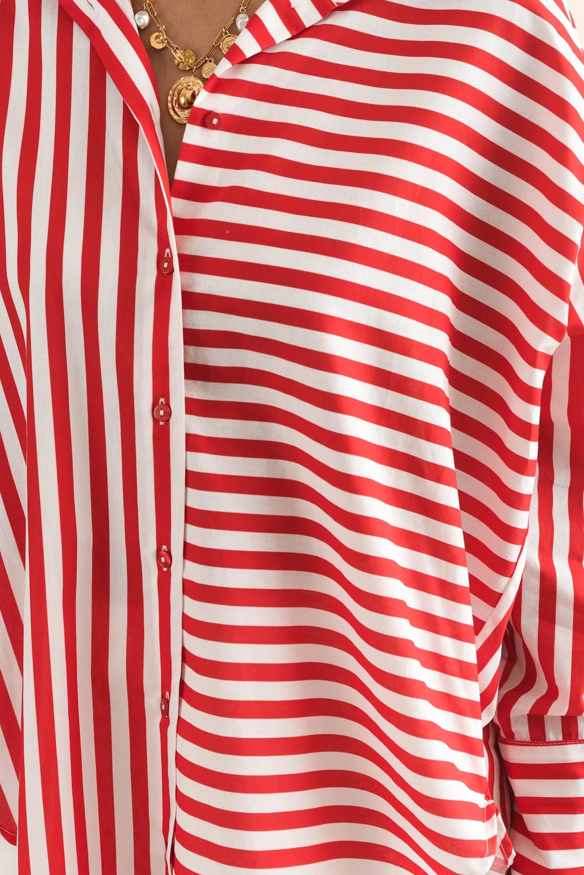 BRAVE + TRUE : Homestead Cherry Stripe - Shirt