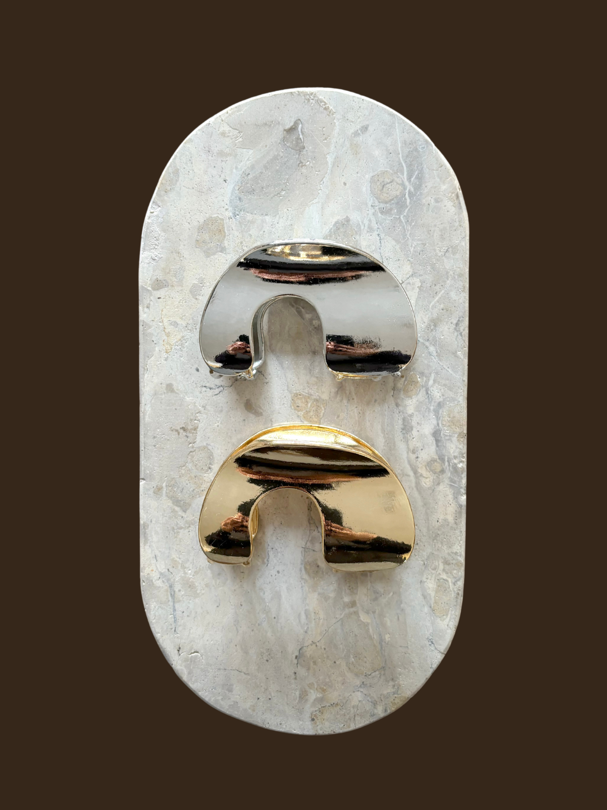 ANGELS WHISPER : Colette Metal Hair Claw Clips - Silver