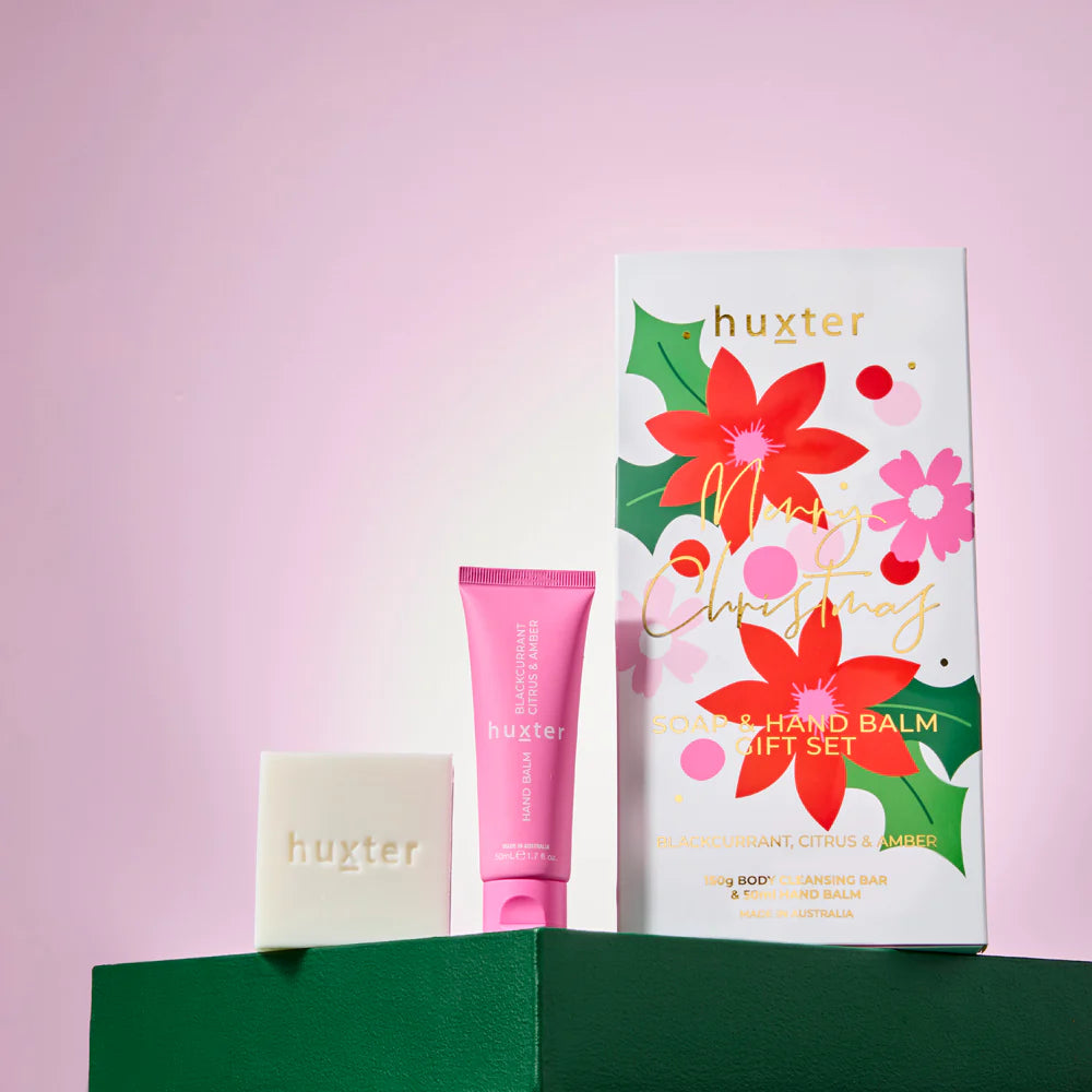 HUXTER : ‘Merry Christmas’ Soap & Hand Balm Gift Set
