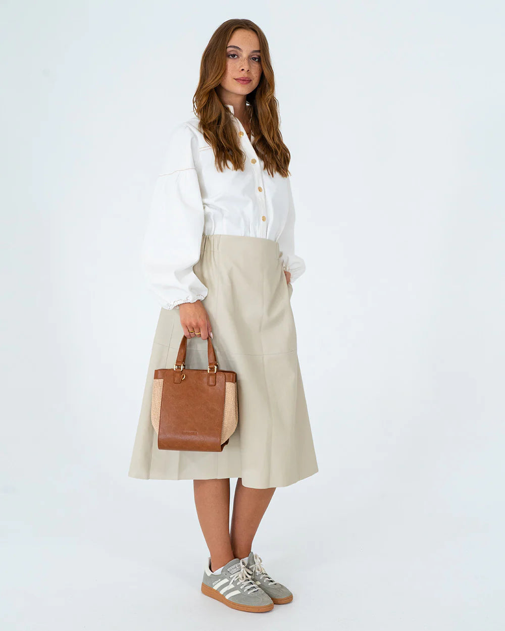 ELMS+KING : Carnegie Tote Bag - Tan Weave
