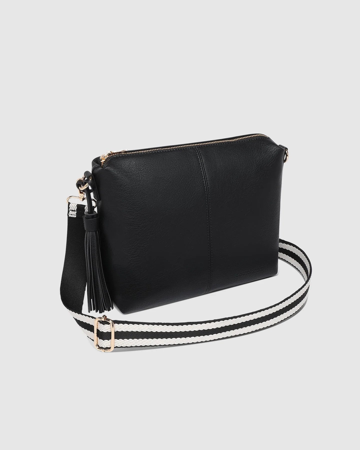 LOUENHIDE: Kasey Black Stripe Crossbody - Bag