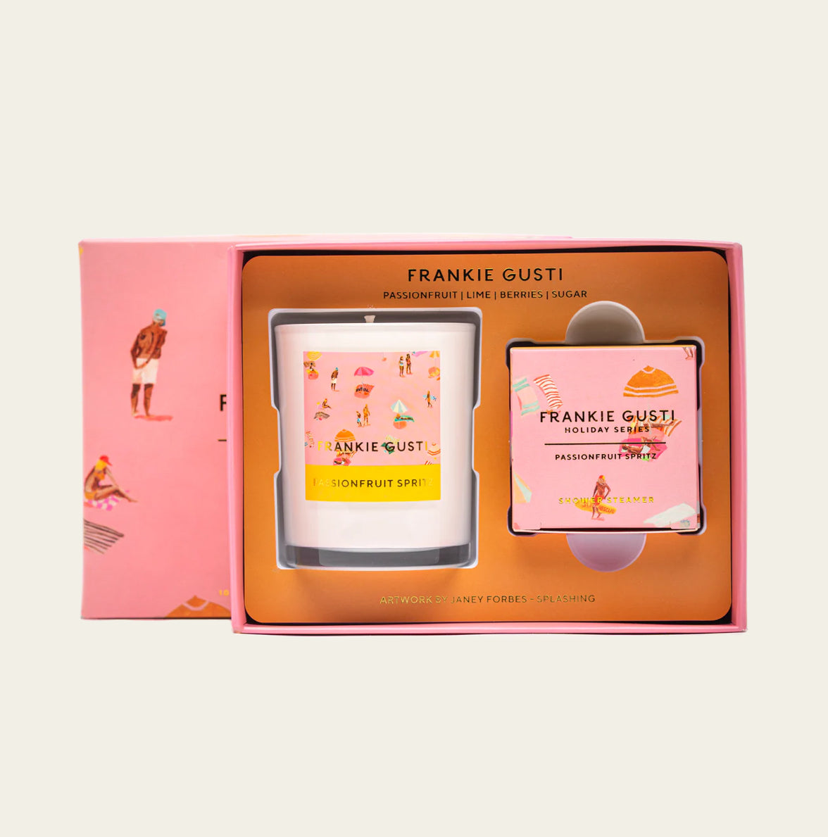 FRANKIE GUSTI : Passionfruit Spritz - Candle + Shower Steamer Duo