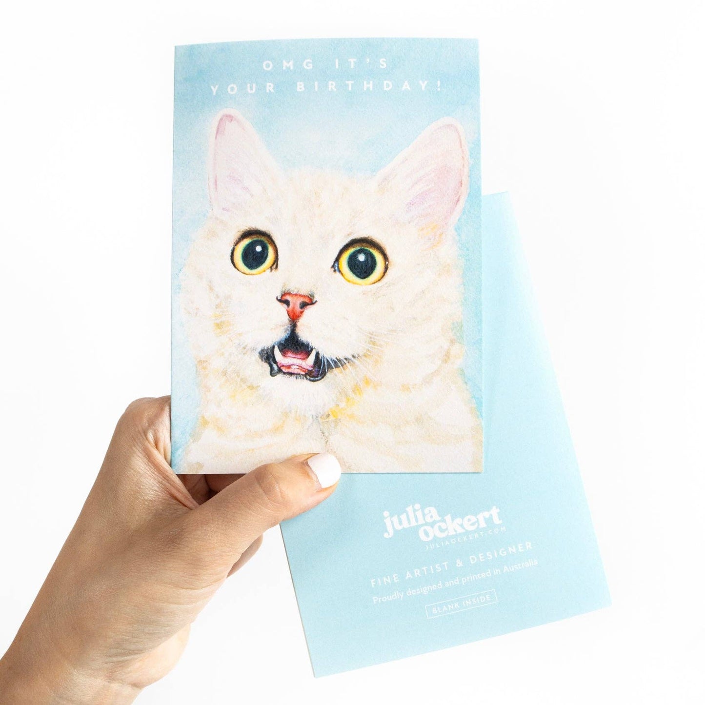 GREETING CARD : Julia Ockert - OMG It's Your Birthday! Cat-Lover - Greeting Card