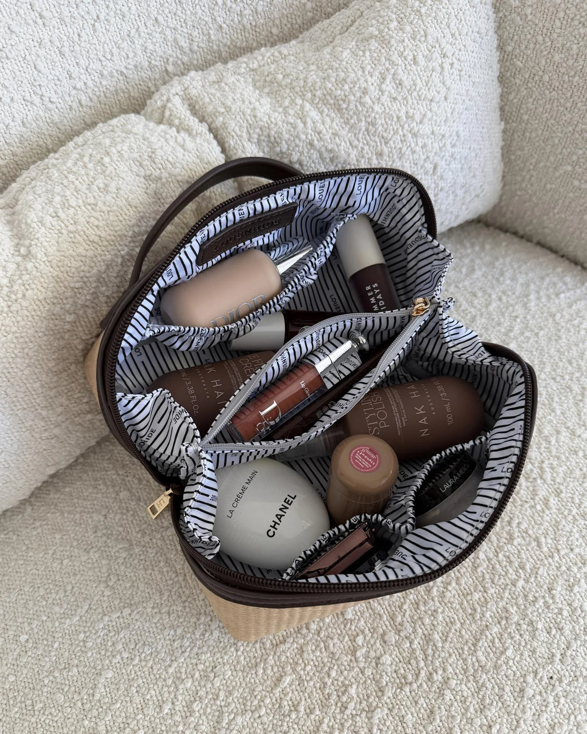 LOUENHIDE - Ellis Natural Chocolate - Make Up Bag