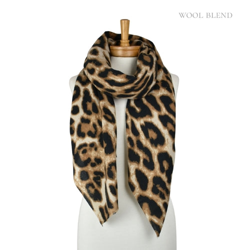TAYLOR HILL : Brown Lux Leopard - Scarf